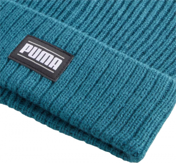 Шапка Puma Ribbed Classic Cuff Beanie 024038-11 Adult зелена | Фото 3
