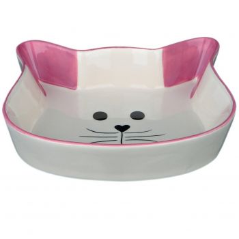 Миска для котів Trixie керамічна у формі котячої мордочки 0,25 л, 12 см (4047974244944) | Фото 1