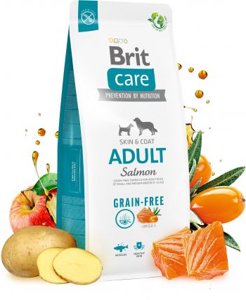 Корм для собак маленьких та середніх порід Brit Care Dog Grain-free Adult беззерновий з лососем 3кг (8595602558841) | Фото 7