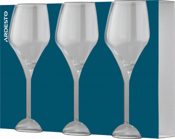 Набір бокалів для вина ARDESTO Loreto 440мл, 3шт (AR2644LWT) | Фото 5