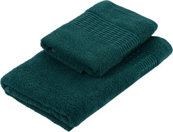 Набір рушників махрових ARDESTO Lotus 2 шт., 50х90см, 70х140см, смарагд. (ART2357EM) | Фото 2