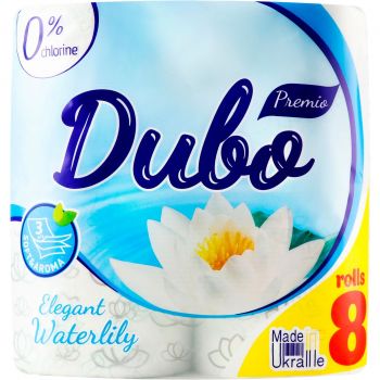 Туалетний папір Диво Premio Waterlily 3 шари 8шт (4820003837740) | Фото 1