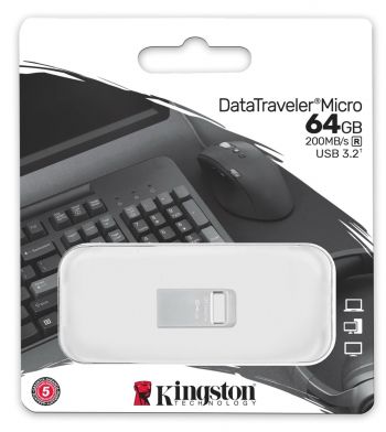 KINGSTON 64GB USB 3.2 Gen1 DT Micro Metal (DTMC3G2/64GB) KINGSTON 64GB USB 3.2 Gen1 DT Micro Metal (DTMC3G2/64GB) | Фото 3