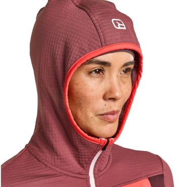 Фліс жіночий Ortovox FLEECE GRID HOODY W mountain rose XS (025.001.1151) | Фото 4