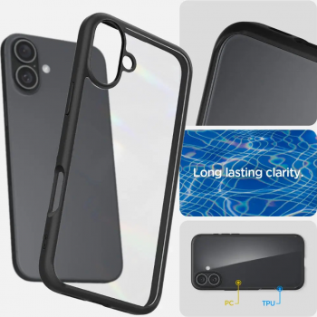 Чохол Spigen для APPLE iPhone 16, Ultra Hybrid, Matte Black (ACS08201) Чохол Spigen для APPLE iPhone 16, Ultra Hybrid, Matte Black (ACS08201) | Фото 9