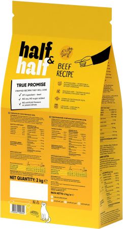 Сухий корм для дорослих котів Half&Half з яловичиною 300г (4820261920956) Сухий корм для дорослих котів Half&Half з яловичиною 300г (4820261920956) | Фото 3