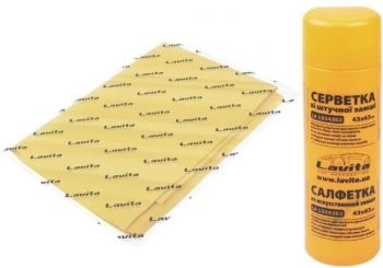 Серветка Lavita зі штучної замші в тубі 43x63см, Жовта (LA_1504363) | Фото 3
