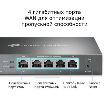 Маршрутизатор TP-LINK ER605 1xGE LAN 1xGE WAN 3xGE LAN VPN Omada (ER605) | Фото 5