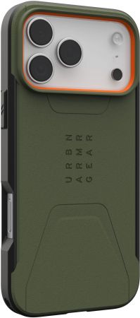 Чохол UAG для iPhone 17 Pro Max Civilian MagSafe Olive/Orange (114546117297) | Фото 11