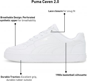 Кеди Puma Caven 2.0 392290-02 47 (12 UK) білі (4099683251386) Кеди Puma Caven 2.0 392290-02 47 (12 UK) білі (4099683251386) | Фото 7
