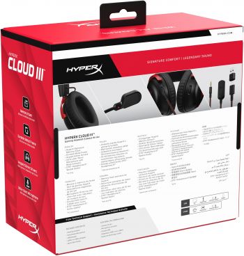 Ігрова гарнітура HyperX Cloud III Black-Red (727A9AA) Ігрова гарнітура HyperX Cloud III Black-Red (727A9AA) | Фото 9