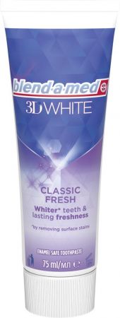 Зубна паста Blend-a-med 3D White Класична свіжість 75мл Зубна паста Blend-a-med 3D White Класична свіжість 75мл | Фото 2