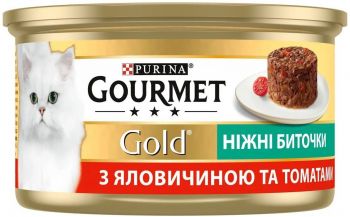 Gourmet Gold Ніжні биточки з яловичиною та томатами 85 г (7613035442474) | Фото 3