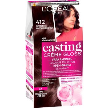 Крем-фарба для волосся без аміаку L'Oreal Paris Casting Creme Gloss 412 Какао з льодом (3600524095178) | Фото 1