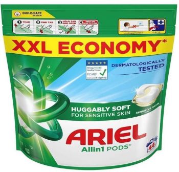 Капсули для прання Ariel Pods All-in-1 Sensitive Skin 44 шт для чутливої шкіри | Фото 2