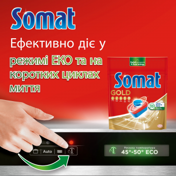 Таблетки для посудомийних машин Somat Gold 34 шт (9000101808209) Таблетки для посудомийних машин Somat Gold 34 шт (9000101808209) | Фото 4