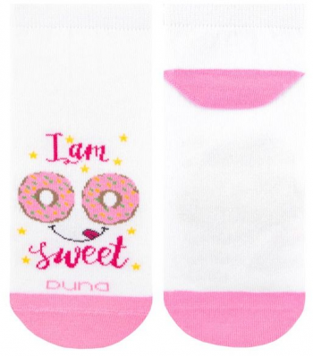 Шкарпетки дитячі Duna 38-40 1 пара біло-рожеві з принтом (4823094648790) | Фото 7