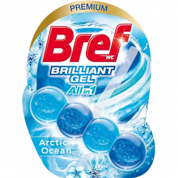 Туалетний блок для унітазу BREF Brilliant Gel Арктичний океан 1 шт (9000101508598) Туалетний блок для унітазу BREF Brilliant Gel Арктичний океан 1 шт (9000101508598) | Фото 1