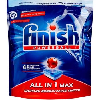 Купить средство для мытья посуды Таблетки для посудомийних машин FINISH All in 1, 48 шт (5997321736259) | Фото 1
