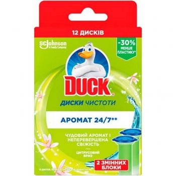 Купить средство для уборки Диски чистоти для унітазу DUCK Цитрусовий бриз змінний блок 2 шт (5000204339703) | Фото 1