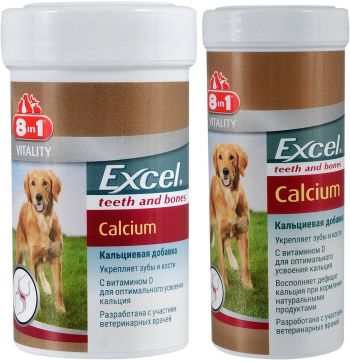 Кальцій 8in1 Excel Calcium для собак таблетки 155 шт (4048422109402) | Фото 3