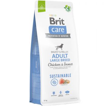 Корм для собак великих порід Brit Care Dog Sustainable Adult Large Breed з куркою та комахами 12кг | Фото 1