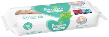 PAMPERS Дитячі вологі серветки Sensitive 52(8001841041391) | Фото 3