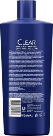 Шампунь для чоловіків Clear проти лупи Крижана свіжість з ментолом 610 мл (8720182543240) | Фото 2