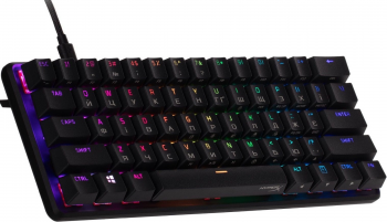 Ігрова клавіатура HyperX Alloy Origins 60 Red USB RGB ENG/UA, Black (4P5N4AA) Ігрова клавіатура HyperX Alloy Origins 60 Red USB RGB ENG/UA, Black (4P5N4AA) | Фото 2