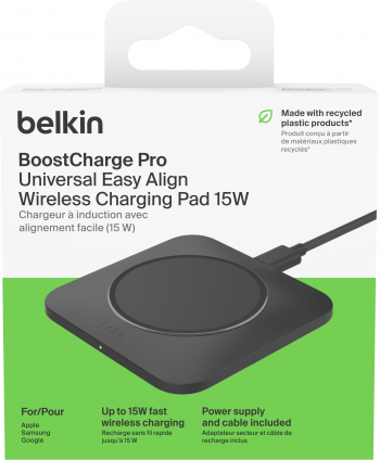 Бездротовий зарядний пристрій BELKIN 15Вт Pad Universal Black (WIA007VFBK) | Фото 6