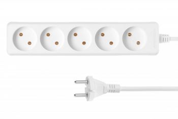 Мережевий подовжувач 2Е 5 розеток, 3 м, білий (2E-U05M3) | Фото 2