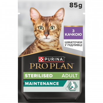 Вологий корм для котів Pro Plan Sterilised після стерилізації з качкою 85 г | Фото 1