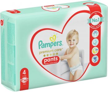 Підгузки-трусики PAMPERS Premium Care Pants Maxi (9-15кг) 38 шт (8001090759832) | Фото 9