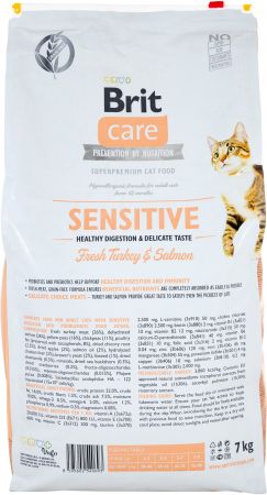 Сухий корм Brit Care Cat GF Sensitive Digestion & Delicate Taste з індичкою та лососем, 7кг (8595602540693) Сухий корм Brit Care Cat GF Sensitive Digestion & Delicate Taste з індичкою та лососем, 7кг (8595602540693) | Фото 5