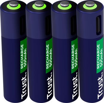 Акумулятор TRUST AAА 500 mAh, Type-C, 4 шт, Blue (25671_TRUST) | Фото 4