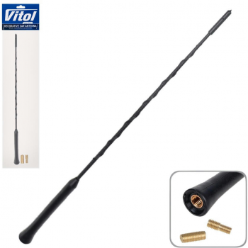 Антена-наконечник VITOL L-0,4м М6, 0х1, 0мм + адаптер M6/M5 (61151-VITOL) Антена-наконечник VITOL L-0,4м М6, 0х1, 0мм + адаптер M6/M5 (61151-VITOL) | Фото 1