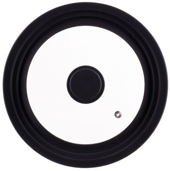 Кришка універсальна ARDESTO Black Mars Smart 20/22/24 см, скло, силікон (AR2024UL) | Фото 1