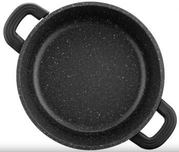 Каструля ARDESTO Gemini Anzio, скляна кришка, 20 см, чорний мармур, алюміній (AR2420GE) | Фото 5