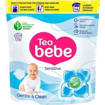 Капсули для прання Teo bebe Gentle&Clean Caps Sensitive 14 шт (3800024045783) | Фото 1