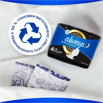 Гігієнічні прокладки Always Ultra Secure Night Extra Розмір 5 20шт (8006540903766) | Фото 7