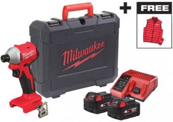 Гвинтоверт ударний акумуляторний Milwaukee M18 BLIDRC-402C 18В АКБ 2х4А·год (4933499457) | Фото 2