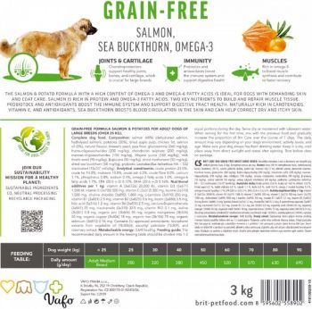 Корм для собак великих порід Brit Care Dog Grain-free Adult Large Breed беззерновий з лососем 12кг (8595602558896) Корм для собак великих порід Brit Care Dog Grain-free Adult Large Breed беззерновий з лососем 12кг (8595602558896) | Фото 7