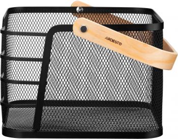 Кошик з ручкою Ardesto Midori 24х23.5х16.1см, метал, дерево, чорний (AR0923B) Кошик з ручкою Ardesto Midori 24х23.5х16.1см, метал, дерево, чорний (AR0923B) | Фото 4