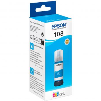 Контейнер з чорнилом EPSON 108 EcoTank L8050/L18050 cyan (C13T09C24A) | Фото 1