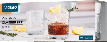 Набір стаканів для віски ARDESTO Tempesta 325мл, 3шт (AR2632WTT) | Фото 5