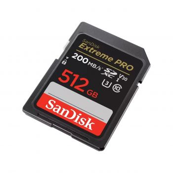 Карта пам`яті SanDisk SD 512GB C10 UHS-I U3 R200/W140MB/s Extreme Pro V30 (SDSDXXD-512G-GN4IN) Карта пам`яті SanDisk SD 512GB C10 UHS-I U3 R200/W140MB/s Extreme Pro V30 (SDSDXXD-512G-GN4IN) | Фото 2