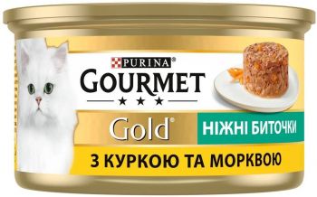 Gourmet Gold Ніжні биточки з куркою та морквою 85 г (7613035442207) | Фото 3