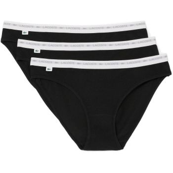 Жіночі труси-сліпи Lacoste 8F1338031 S 3 шт. чорний-антрацит (8F1338031TS) | Фото 1