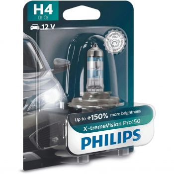 Лампа Philips галогенова 12V H4 60/55W P43T-38 X-Treme Vision Pro150 (PS_12342_XVP_B1) | Фото 1