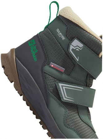 Черевики дитячі Jack Wolfskin Polar Bear-B Texapore Mid Vc K A62144_E0206 36 (3,5 UK) зелені | Фото 2